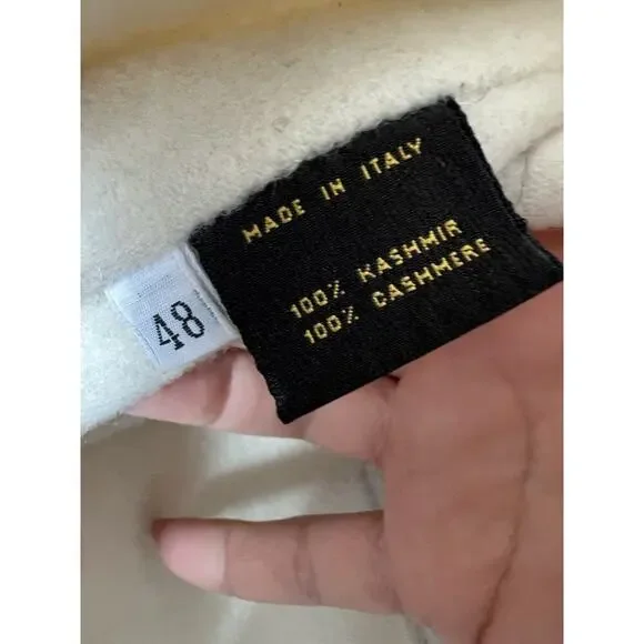 Loro Piana Women’s Cashmere Coat Jacket Ivory Cream Size EU 48 US 12 Blazer - Picture 5 of 13